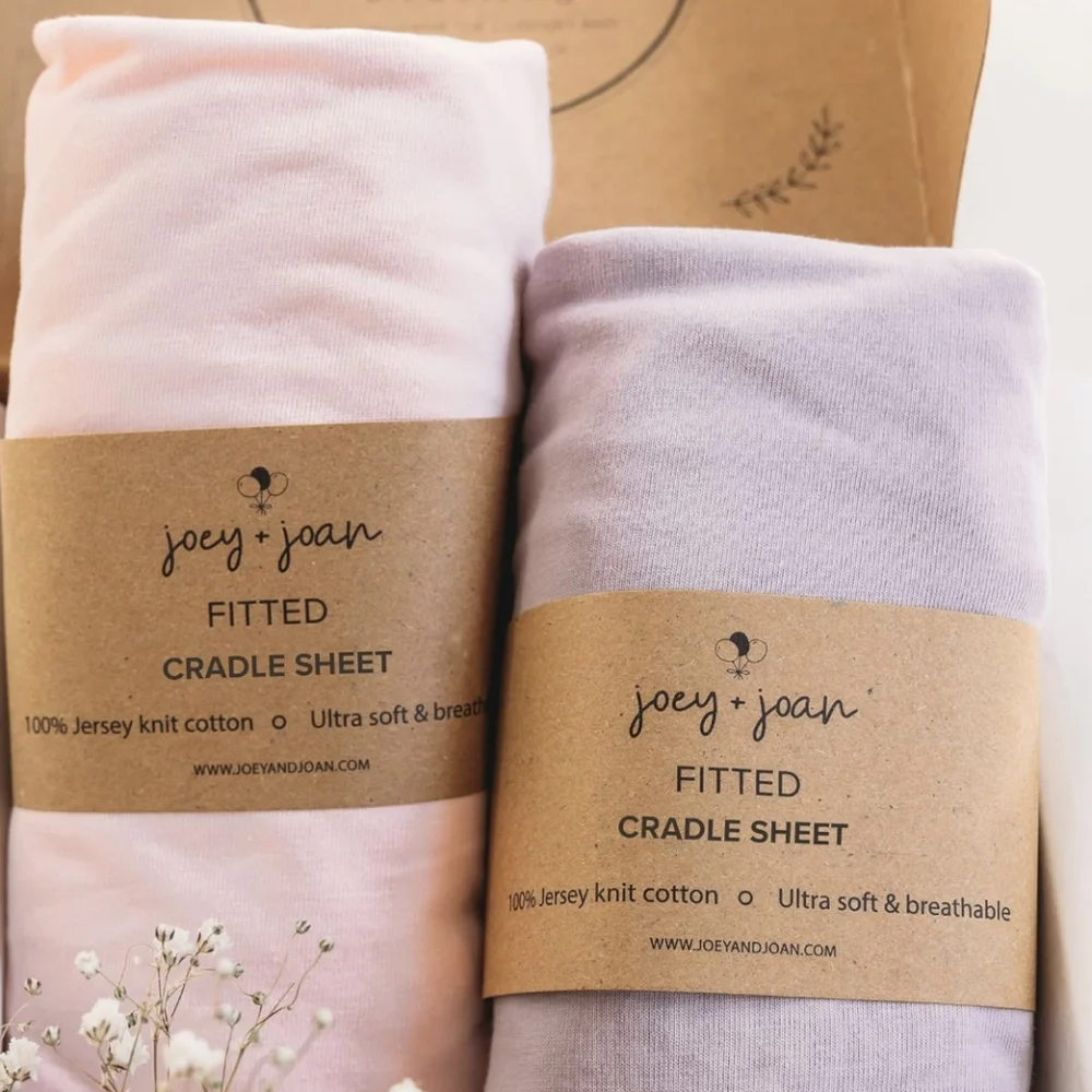 Cradle Sheets Fitted 18 x 36 Inch – Snuggly Soft 100% Jersey Cotton